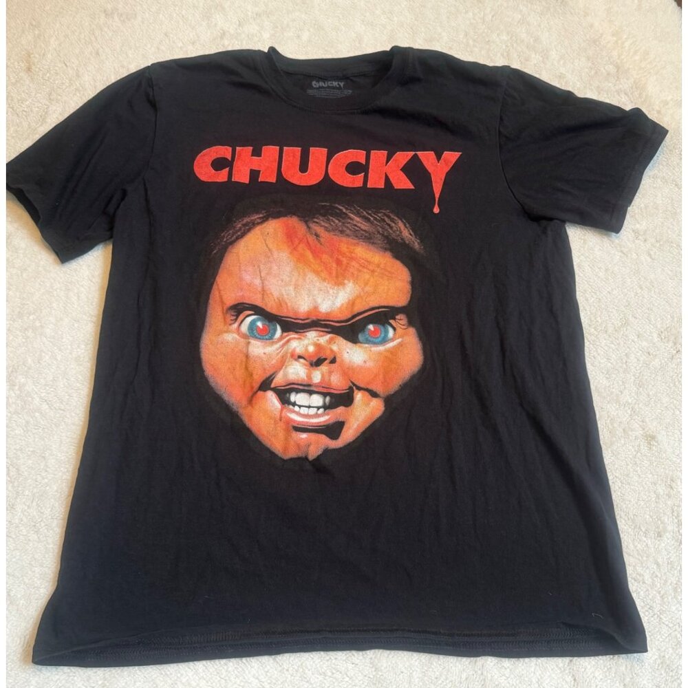 Chucky Horror Shirt Black Unisex Medium Spirit Halloween Graphic Tee - Picture 5 of 11